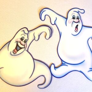 Vintage 4 Y2k 2000 Beistle Double Sided Interlocking Link-Mates Ghost Die Cuts